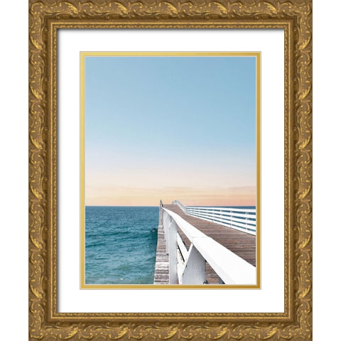 Day at the Pier Gold Ornate Wood Framed Art Print with Double Matting by Carpentieri, Natalie