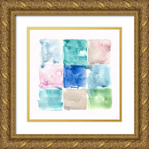 Pastel Intersection III Gold Ornate Wood Framed Art Print with Double Matting by Swatland, Sally