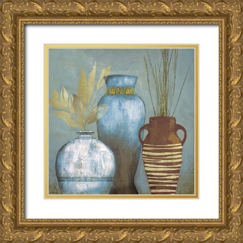 Portofino I Gold Ornate Wood Framed Art Print with Double Matting by Tava Studios