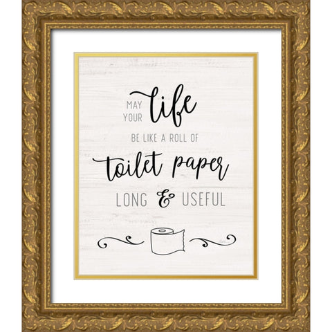 Long and Useful Gold Ornate Wood Framed Art Print with Double Matting by Carpentieri, Natalie