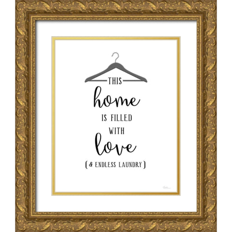 Love and Laundry Gold Ornate Wood Framed Art Print with Double Matting by Carpentieri, Natalie