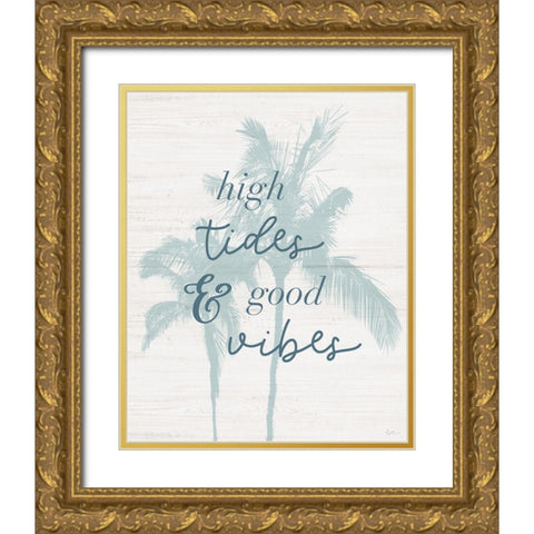 High Tides Gold Ornate Wood Framed Art Print with Double Matting by Carpentieri, Natalie