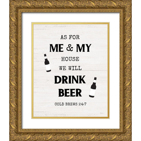 Cold Brews Gold Ornate Wood Framed Art Print with Double Matting by Carpentieri, Natalie
