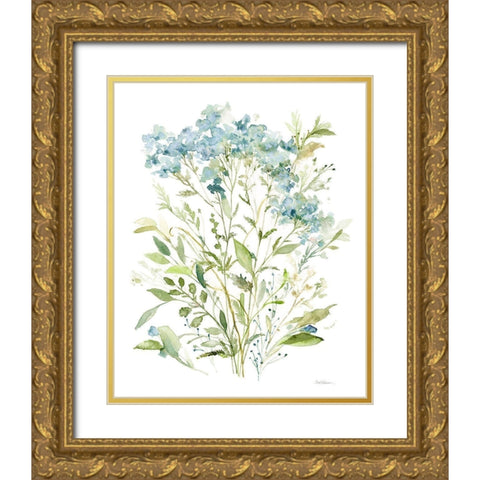 Garden Lace II Gold Ornate Wood Framed Art Print with Double Matting by Robinson, Carol