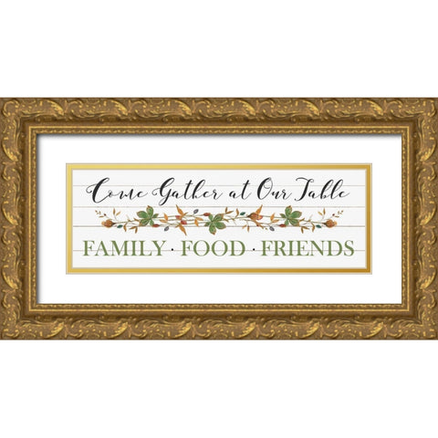 Feeding Friends I Gold Ornate Wood Framed Art Print with Double Matting by Robinson, Carol