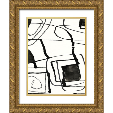 In The Neighborhood I Gold Ornate Wood Framed Art Print with Double Matting by Jill, Susan