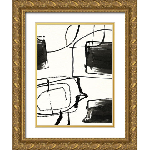 In The Neighborhood II Gold Ornate Wood Framed Art Print with Double Matting by Jill, Susan