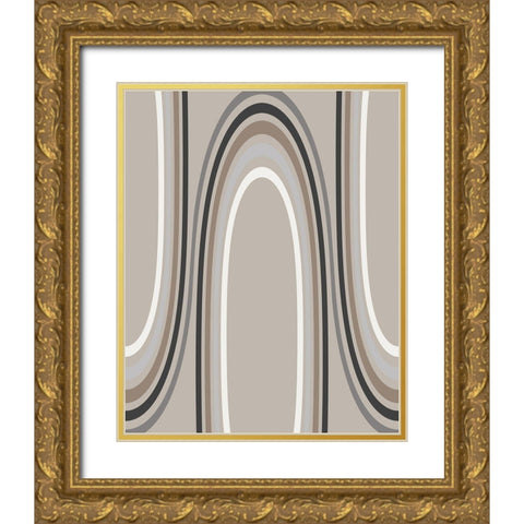 Linear Coaster Gold Ornate Wood Framed Art Print with Double Matting by Santiago, Daniela