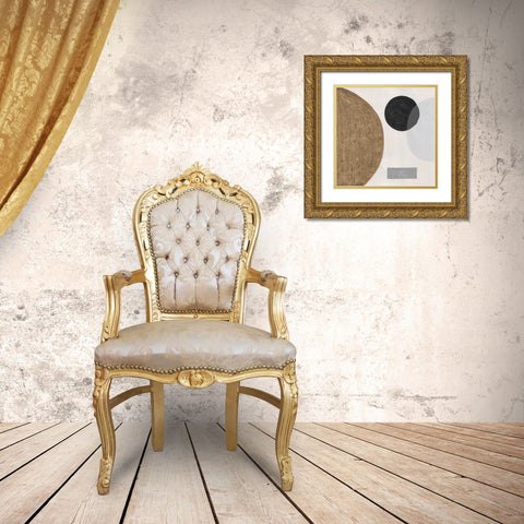 Neutral Stones I Gold Ornate Wood Framed Art Print with Double Matting by Tava Studios