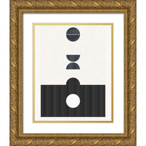 Eclipse I Gold Ornate Wood Framed Art Print with Double Matting by Jill, Susan