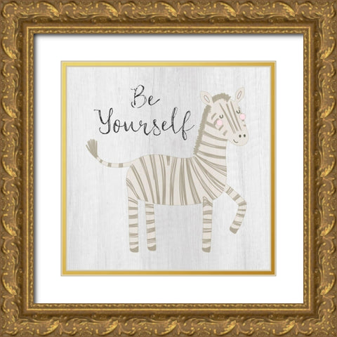 Be Yourself Gold Ornate Wood Framed Art Print with Double Matting by Jill, Susan
