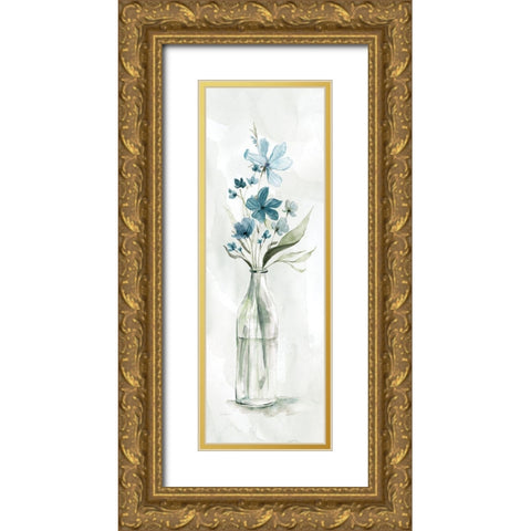 Aqua Sea I Gold Ornate Wood Framed Art Print with Double Matting by Robinson, Carol