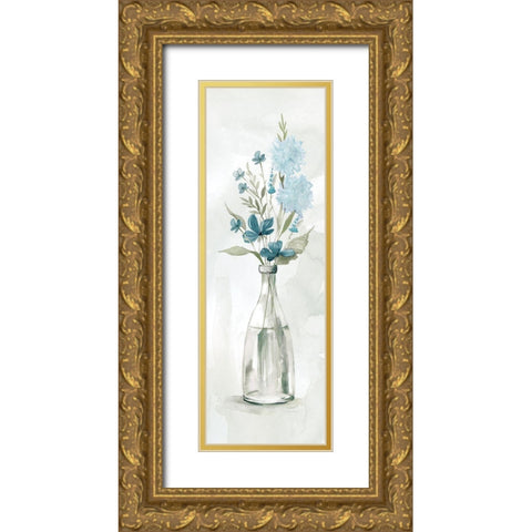 Aqua Sea II Gold Ornate Wood Framed Art Print with Double Matting by Robinson, Carol