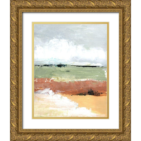 Quiet Prairie Grove I Gold Ornate Wood Framed Art Print with Double Matting by Tava Studios