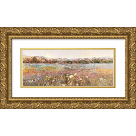 Meadow Sunrise Gold Ornate Wood Framed Art Print with Double Matting by Swatland, Sally