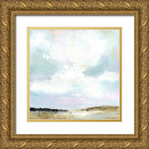 Serenity Gold Ornate Wood Framed Art Print with Double Matting by Tava Studios
