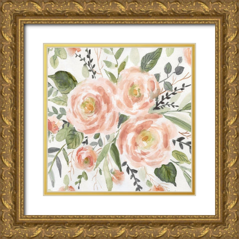 Peachy Keen II Gold Ornate Wood Framed Art Print with Double Matting by Robinson, Carol