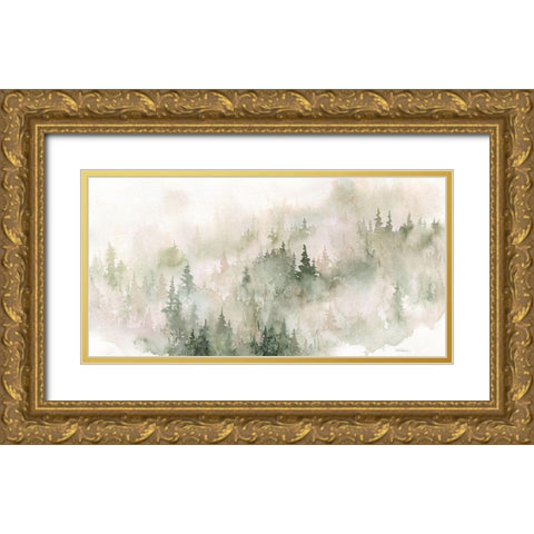 Misty Mountains Sides Gold Ornate Wood Framed Art Print with Double Matting by Robinson, Carol