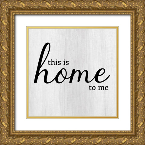 This Is Home Gold Ornate Wood Framed Art Print with Double Matting by CAD Designs