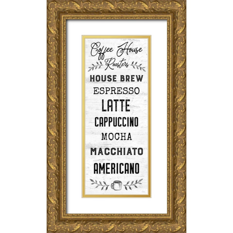 Coffee House Gold Ornate Wood Framed Art Print with Double Matting by Carpentieri, Natalie