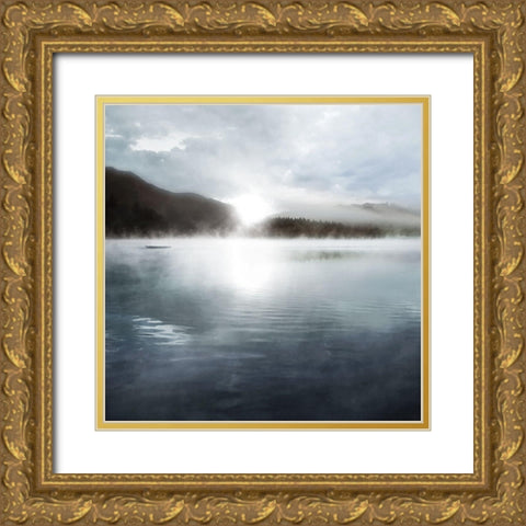 Quiet Moody Lake I Gold Ornate Wood Framed Art Print with Double Matting by Robinson, Carol