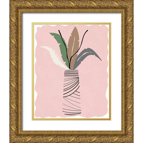 Wired Palm II Gold Ornate Wood Framed Art Print with Double Matting by Santiago, Daniela