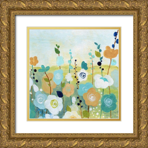 Matisse Flower Field I Gold Ornate Wood Framed Art Print with Double Matting by Tava Studios