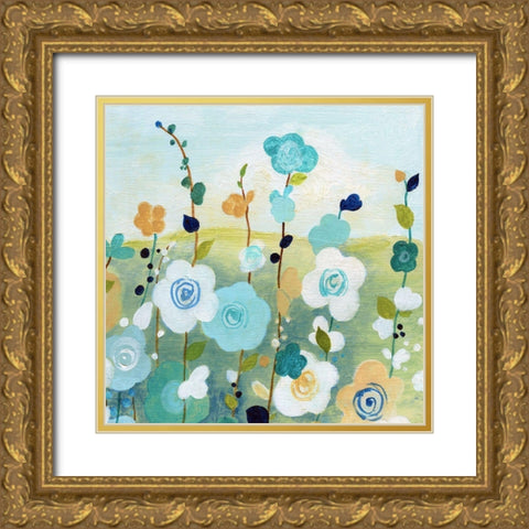 Matisse Flower Field II Gold Ornate Wood Framed Art Print with Double Matting by Tava Studios