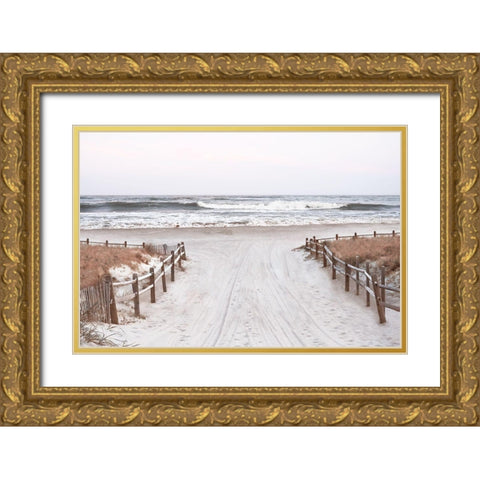 OBX Path Gold Ornate Wood Framed Art Print with Double Matting by Carpentieri, Natalie