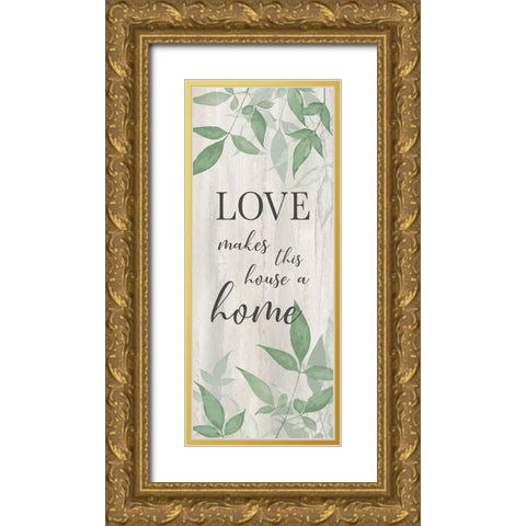 Love Makes Gold Ornate Wood Framed Art Print with Double Matting by Knutsen, Conrad