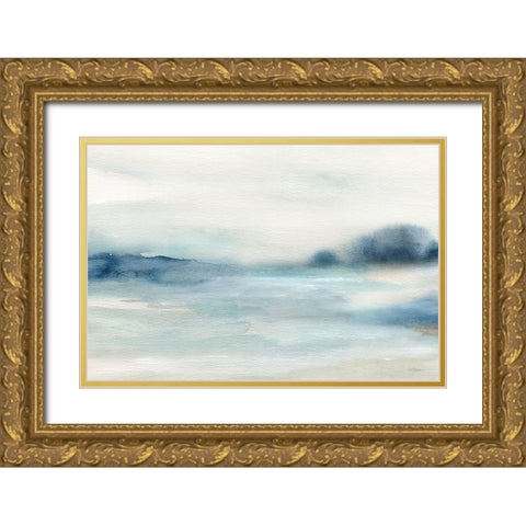 Simply Soft Morning Gold Ornate Wood Framed Art Print with Double Matting by Robinson, Carol