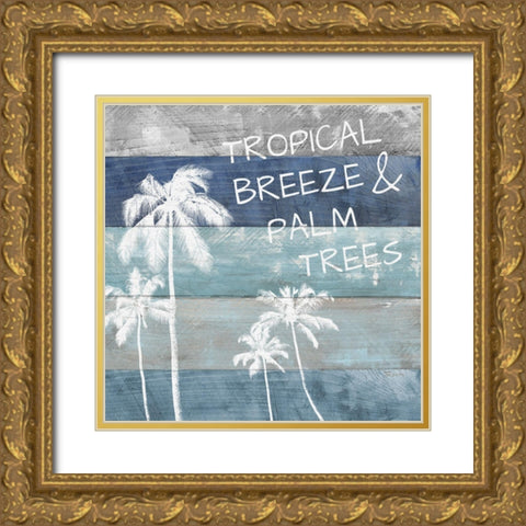Tropical Breeze Gold Ornate Wood Framed Art Print with Double Matting by Craven, Katrina