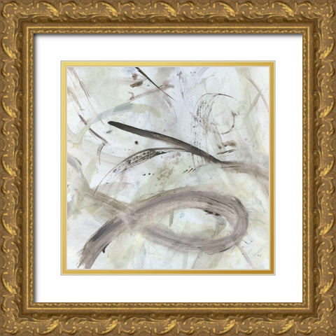 Walking In The Rain II Gold Ornate Wood Framed Art Print with Double Matting by Jill, Susan