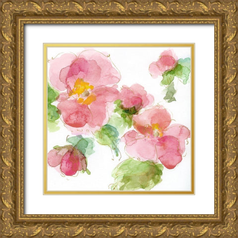 Petite Blush I Gold Ornate Wood Framed Art Print with Double Matting by Swatland, Katie