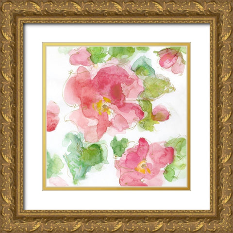 Petite Blush II Gold Ornate Wood Framed Art Print with Double Matting by Swatland, Katie