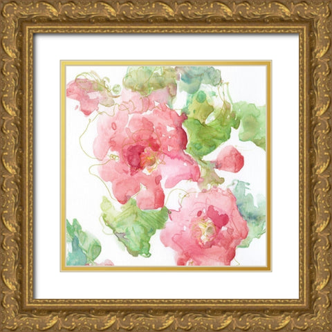 Petite Blush III Gold Ornate Wood Framed Art Print with Double Matting by Swatland, Katie
