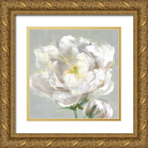 Peony Detail II Gold Ornate Wood Framed Art Print with Double Matting by Swatland, Sally