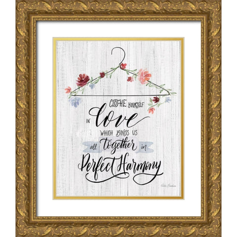 Scripture Hanger II Gold Ornate Wood Framed Art Print with Double Matting by Brockmon, Kristen