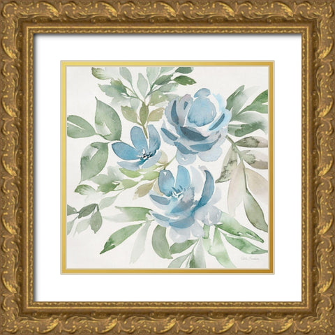 Soft Blue Paradise Picks I Gold Ornate Wood Framed Art Print with Double Matting by Brockmon, Kristen
