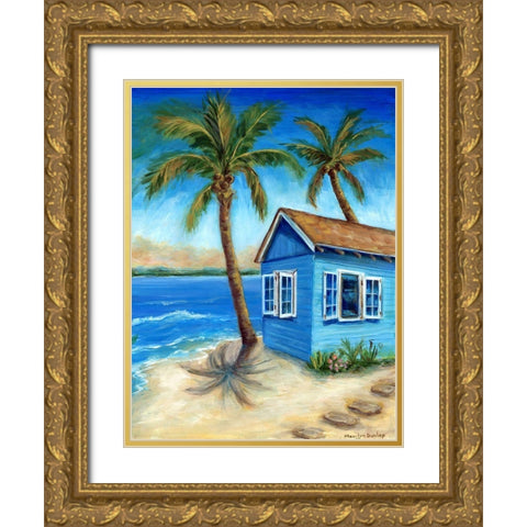 Tropicana Cabana II Gold Ornate Wood Framed Art Print with Double Matting by Dunlap, Marilyn