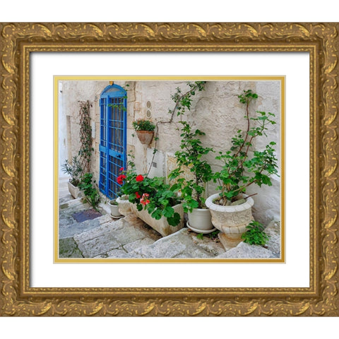 Front Door Oasis Gold Ornate Wood Framed Art Print with Double Matting by Delimont, Danita
