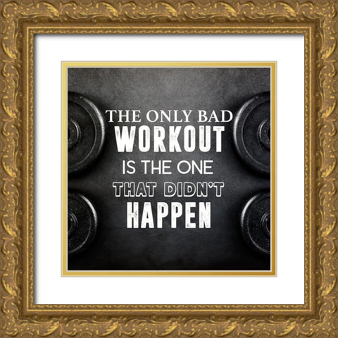 Bad Workout Gold Ornate Wood Framed Art Print with Double Matting by CAD Designs