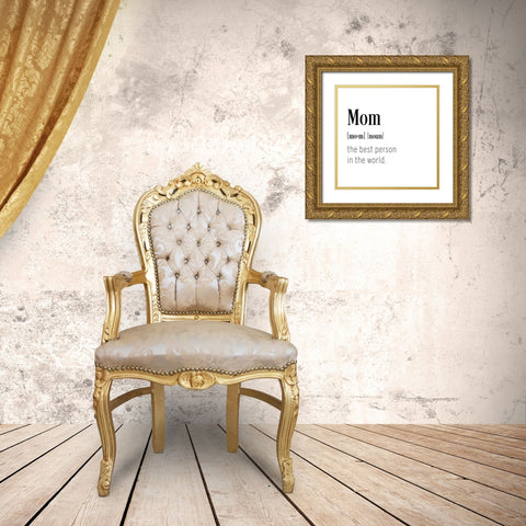 Mom Definition Gold Ornate Wood Framed Art Print with Double Matting by CAD Designs