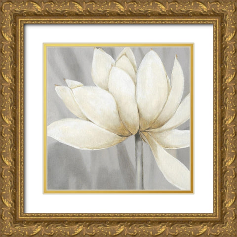 Golden Waterlily I Gold Ornate Wood Framed Art Print with Double Matting by Robinson, Carol