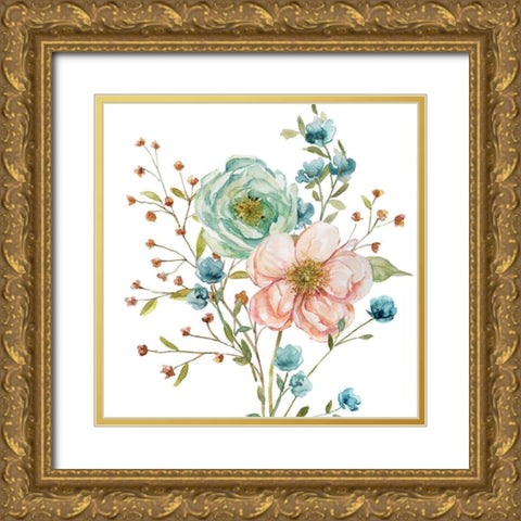 Dainty Peaches and Cream II Gold Ornate Wood Framed Art Print with Double Matting by Finn, Livi