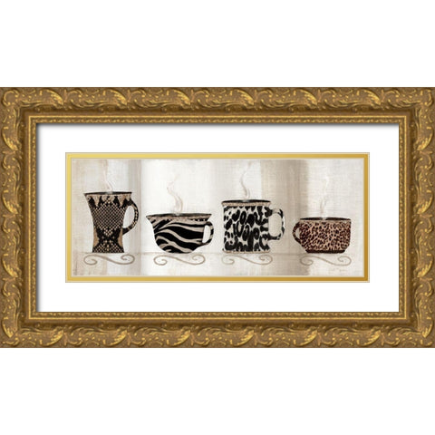 Coffee Skins II Gold Ornate Wood Framed Art Print with Double Matting by Tava Studios
