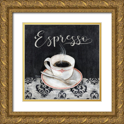 Specialty Espresso Gold Ornate Wood Framed Art Print with Double Matting by Tava Studios