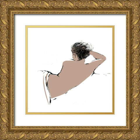 Cheeky I Gold Ornate Wood Framed Art Print with Double Matting by Orme, E. Anthony