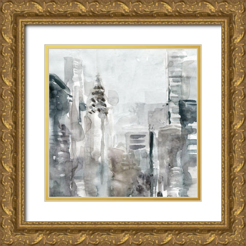 New York Streets Gold Ornate Wood Framed Art Print with Double Matting by Robinson, Carol
