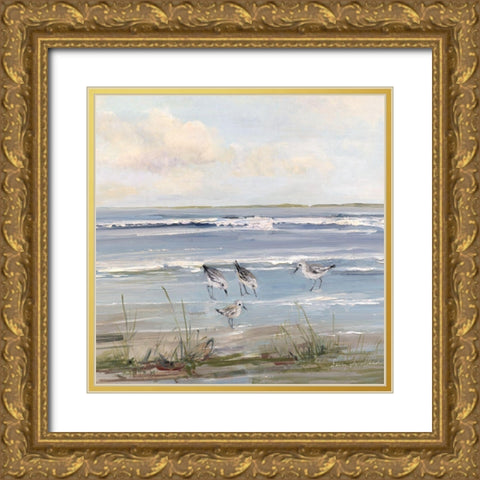 Beach Hopping Gold Ornate Wood Framed Art Print with Double Matting by Swatland, Sally